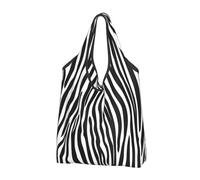 Mexpekil Borsa di totalizzatore impermeabile riutilizzabile della stampa della zebra del sacchetto della spesa pieghevole per lo