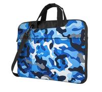 Mexpekil Borsa per computer portatile, impermeabile, borsa a tracolla portatile con tracolla rimovibile, valigetta per donne e uomini, Blu Cielo Camouflage, 15.6 Inch