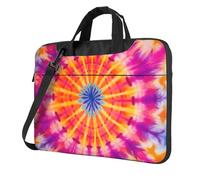 Mexpekil Borsa per computer portatile, impermeabile, borsa a tracolla portatile con tracolla rimovibile, valigetta per donne e uomini, Fiore indiano Tie Dye etnico, 14 Inch