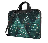 Mexpekil Borsa per computer portatile, impermeabile, borsa a tracolla portatile con tracolla rimovibile, valigetta per donne e uomini, Albero di Natale Art Snowflake, 13 Inch