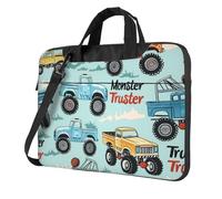 Mexpekil Borsa per computer portatile, impermeabile, borsa a tracolla portatile con tracolla rimovibile, valigetta per donne e uomini, Cartone animato camion, 15.6 Inch