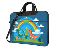 Mexpekil Borsa per computer portatile, impermeabile, borsa a tracolla portatile con tracolla rimovibile, valigetta per donne e uomini, Dinosauri Animale, 13 Inch