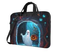Mexpekil Borsa per computer portatile, impermeabile, borsa a tracolla portatile con tracolla rimovibile, valigetta per donne e uomini, Fantasma di Halloween., 13 Inch