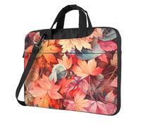 Mexpekil Borsa per computer portatile, impermeabile, borsa a tracolla portatile con tracolla rimovibile, valigetta per donne e uomini, Foglie cadute., 15.6 Inch