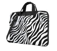 Mexpekil Borsa per computer portatile, impermeabile, borsa a tracolla portatile con tracolla rimovibile, valigetta per donne e uomini, Stampa zebrata., 15.6 Inch