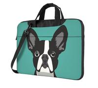 Mexpekil Borsa per computer portatile, impermeabile, borsa a tracolla portatile con tracolla rimovibile, valigetta per donne e uomini, Boston Terrier, 13 Inch