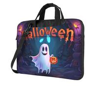 Mexpekil Borsa per computer portatile, impermeabile, borsa a tracolla portatile con tracolla rimovibile, valigetta per donne e uomini, Fantasma Cartone, 14 Inch