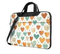 Mexpekil Borsa per computer portatile, impermeabile, borsa a tracolla portatile con tracolla, valigetta per donne e uomini, Cuore San Valentino, 15.6 Inch
