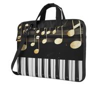 Mexpekil Borsa per computer portatile, impermeabile, borsa a tracolla portatile con tracolla, valigetta per donne e uomini, Tastiera per pianoforte Mus, 15.6 Inch