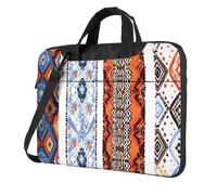 Mexpekil Borsa per computer portatile, impermeabile, borsa a tracolla portatile con tracolla, valigetta per donne e uomini, Modelli etnici tribali, 14 Inch