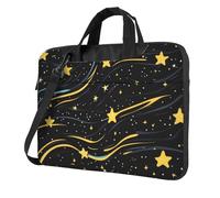 Mexpekil Borsa per computer portatile, impermeabile, borsa a tracolla portatile con tracolla, valigetta per donne e uomini, Stelle con motivo cielo stellato, 14 Inch