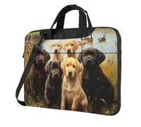Mexpekil Borsa per computer portatile, impermeabile, borsa a tracolla portatile con tracolla, valigetta per donne e uomini, Labrador Retriever Cani, 14 Inch