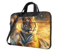 Mexpekil Borsa per computer portatile, impermeabile, borsa a tracolla portatile con tracolla, valigetta per donne e uomini, Tigre Cielo Dor, 13 Inch