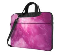 Mexpekil Borsa per computer portatile, impermeabile, borsa a tracolla portatile con tracolla, valigetta per donne e uomini, Motivo marmo rosa., 13 Inch
