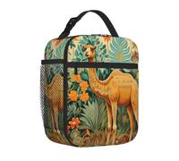 Mexpekil Borsa per il pranzo con cammello della giungla | Contenitore termico per il pranzo, per ragazze, ragazzi, donne, uomini, piccole borse termiche, per scuola/lavoro/picnic