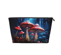 Mexpekil Borsa per il trucco impermeabile per cosmetici, piccola custodia per trucco, accessori da viaggio portatili, regali per donne, uomini e ragazze, Fungo Rosso Magico, One Size