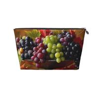 Mexpekil Borsa per il trucco impermeabile per cosmetici, piccola custodia per trucco, accessori da viaggio portatili, regali per donne, uomini e ragazze, Uva Verde Rosso, One Size