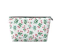 Mexpekil Borsa per il trucco impermeabile per cosmetici, piccola custodia per trucco, accessori da viaggio portatili, regali per donne, uomini e ragazze, Ramo di bacche rosse, One Size