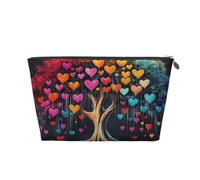 Mexpekil Borsa per il trucco impermeabile per cosmetici, piccola custodia per trucco, accessori da viaggio portatili, regali per donne, uomini e ragazze, Albero Cuore Magico, One Size