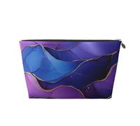 Mexpekil Borsa per il trucco impermeabile per cosmetici, piccola custodia per trucco, accessori da viaggio portatili, regali per donne, uomini e ragazze, Puprle Ink Marble, One Size