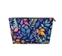 Mexpekil Borsa per il trucco impermeabile per cosmetici, piccola custodia per trucco, accessori da viaggio portatili, regali per donne, uomini e ragazze, Foglie colorate car, One Size