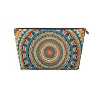 Mexpekil Borsa per il trucco impermeabile per cosmetici, piccola custodia per trucco, accessori da viaggio portatili, regali per donne, uomini e ragazze, Boho Mandala Boemia, One Size