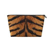 Mexpekil Borsa per il trucco impermeabile per cosmetici, piccola custodia per trucco, accessori da viaggio portatili, regali per donne, uomini e ragazze, Pelle di tigre., One Size