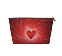 Mexpekil Borsa per il trucco impermeabile per cosmetici, piccola custodia per trucco, accessori da viaggio portatili, regali per donne, uomini e ragazze, Turbinio Cuore Rosso, One Size
