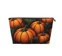 Mexpekil Borsa per il trucco impermeabile per cosmetici, piccola custodia per trucco, accessori da viaggio portatili, regali per donne, uomini e ragazze, Autunno delle zucche della raccolta, One Size