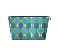 Mexpekil Borsa per il trucco impermeabile per cosmetici, piccola custodia per trucco, accessori da viaggio portatili, regali per donne, uomini e ragazze, Motivo verde acqua messicana, One Size