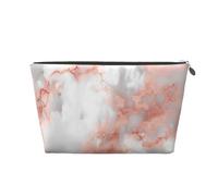 Mexpekil Borsa per il trucco impermeabile per cosmetici, piccola custodia per trucco, accessori da viaggio portatili, regali per donne, uomini e ragazze, Marmo Rosa Art, One Size