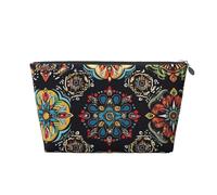 Mexpekil Borsa per il trucco impermeabile per cosmetici, piccola custodia per trucco, accessori da viaggio portatili, regali per donne, uomini e ragazze, Ornamenti etnici messicani, One Size