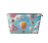 Mexpekil Borsa per il trucco impermeabile per cosmetici, piccola custodia per trucco, accessori da viaggio portatili, regali per donne, uomini e ragazze, Nuvola di mongolfiera fum, One Size