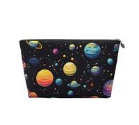 Mexpekil Borsa per il trucco impermeabile per cosmetici, piccola custodia per trucco, accessori da viaggio portatili, regali per donne, uomini e ragazze, Pianeta degli aerei, One Size