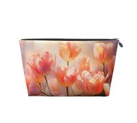 Mexpekil Borsa per il trucco impermeabile per cosmetici, piccola custodia per trucco, accessori da viaggio portatili, regali per donne, uomini e ragazze, Rosa Tulipano, One Size