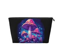 Mexpekil Borsa per il trucco impermeabile per cosmetici, piccola custodia per trucco, accessori da viaggio portatili, regali per donne, uomini e ragazze, Fungo Viola Magico, One Size