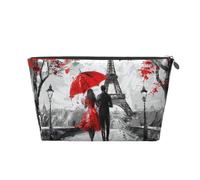 Mexpekil Borsa per il trucco impermeabile per cosmetici, piccola custodia per trucco, accessori da viaggio portatili, regali per donne, uomini e ragazze, Torre Eiffel Parigi, One Size