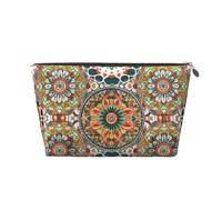 Mexpekil Borsa per il trucco impermeabile per cosmetici, piccola custodia per trucco, accessori da viaggio portatili, regali per donne, uomini e ragazze, Mandala geometrico, One Size