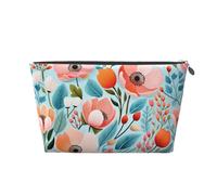 Mexpekil Borsa per il trucco impermeabile per cosmetici, piccola custodia per trucco, accessori da viaggio portatili, regali per donne, uomini e ragazze, Modello Fiore Papavero, One Size