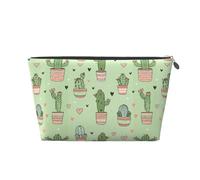 Mexpekil Borsa per il trucco impermeabile per cosmetici, piccola custodia per trucco, accessori da viaggio portatili, regali per donne, uomini e ragazze, Cuore di cactus, One Size
