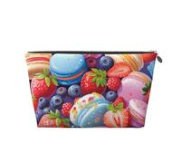 Mexpekil Borsa per il trucco impermeabile per cosmetici, piccola custodia per trucco, accessori da viaggio portatili, regali per donne, uomini e ragazze, Frutta Macaron Colorata, One Size