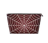 Mexpekil Borsa per il trucco impermeabile per cosmetici, piccola custodia per trucco, accessori da viaggio portatili, regali per donne, uomini e ragazze, Spider Web, One Size