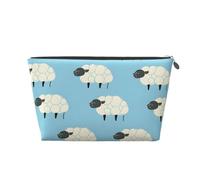 Mexpekil Borsa per il trucco impermeabile per cosmetici, piccola custodia per trucco, accessori da viaggio portatili, regali per donne, uomini e ragazze, Pecora, One Size