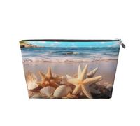 Mexpekil Borsa per il trucco impermeabile per cosmetici, piccola custodia per trucco, accessori da viaggio portatili, regali per donne, uomini e ragazze, Ocean Beach Shell Stella marina, One Size