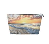 Mexpekil Borsa per il trucco impermeabile per cosmetici, piccola custodia per trucco, accessori da viaggio portatili, regali per donne, uomini e ragazze, Tema Summer Ocean Beach, One Size