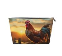 Mexpekil Borsa per il trucco impermeabile per cosmetici, piccola custodia per trucco, accessori da viaggio portatili, regali per donne, uomini e ragazze, Gallo, One Size