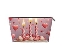 Mexpekil Borsa per il trucco impermeabile per cosmetici, piccola custodia per trucco, accessori da viaggio portatili, regali per donne, uomini e ragazze, Dolce Torta, One Size