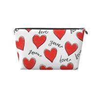 Mexpekil Borsa per il trucco impermeabile per cosmetici, piccola custodia per trucco, accessori da viaggio portatili, regali per donne, uomini e ragazze, Parole Amore Cuore, One Size