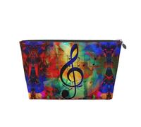 Mexpekil Borsa per il trucco impermeabile per cosmetici, piccola custodia per trucco, accessori da viaggio portatili, regali per donne, uomini e ragazze, Msical Notes Magia, One Size