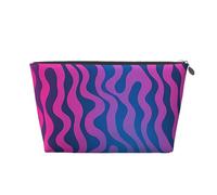 Mexpekil Borsa per il trucco impermeabile per cosmetici, piccola custodia per trucco, accessori da viaggio portatili, regali per donne, uomini e ragazze, Stampa Zebra fluo, One Size